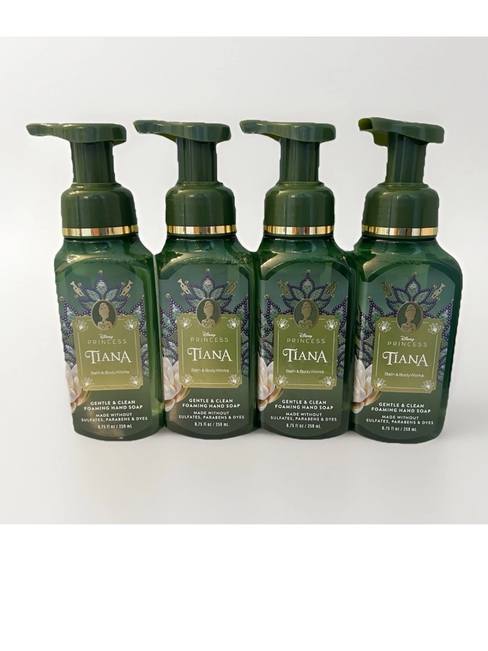 Bath & Body Works Princess Tiana Foaming Hand Soap, Set of 4, New